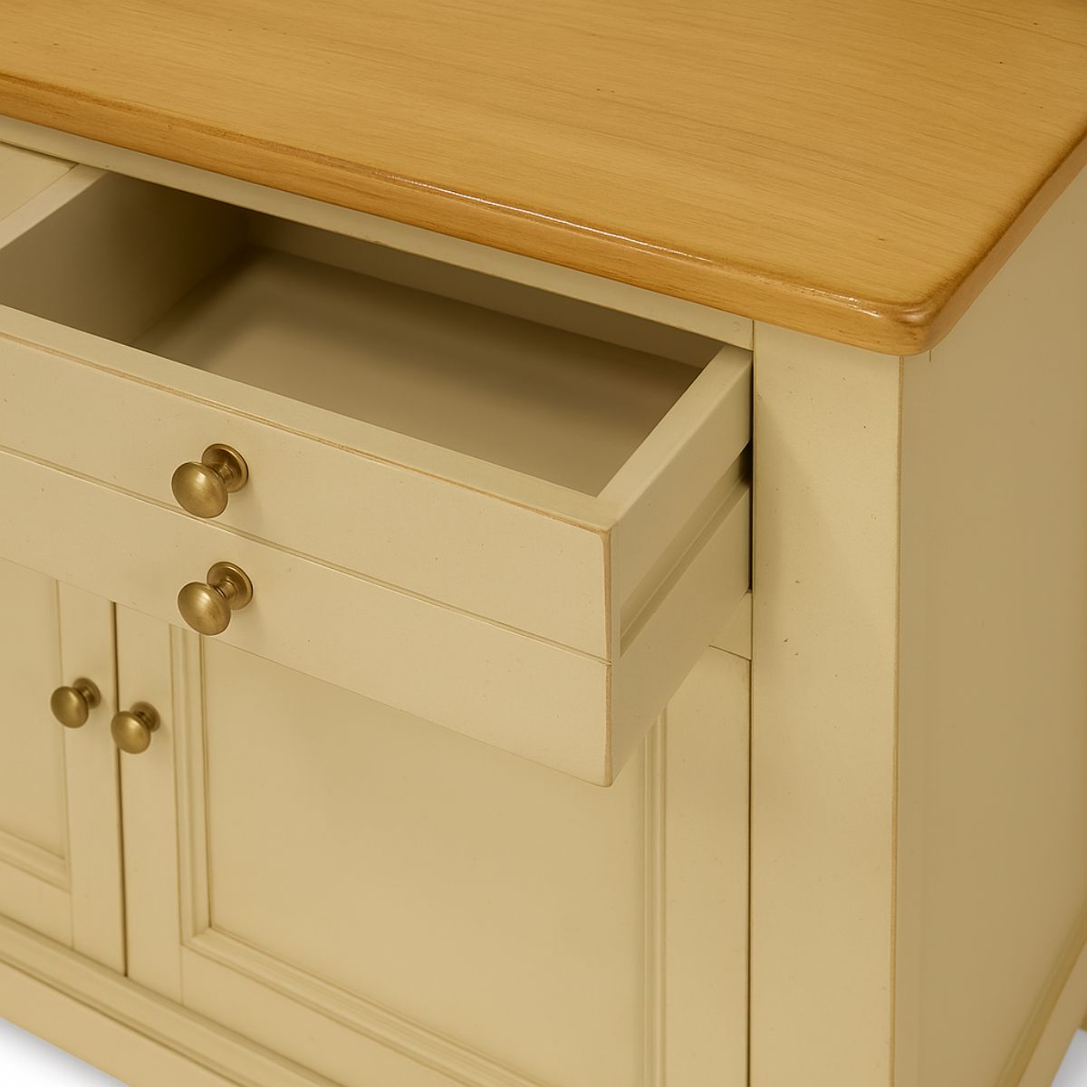 CAMIF- Desserte bois massif 2 portes 2 tiroirs Embellie