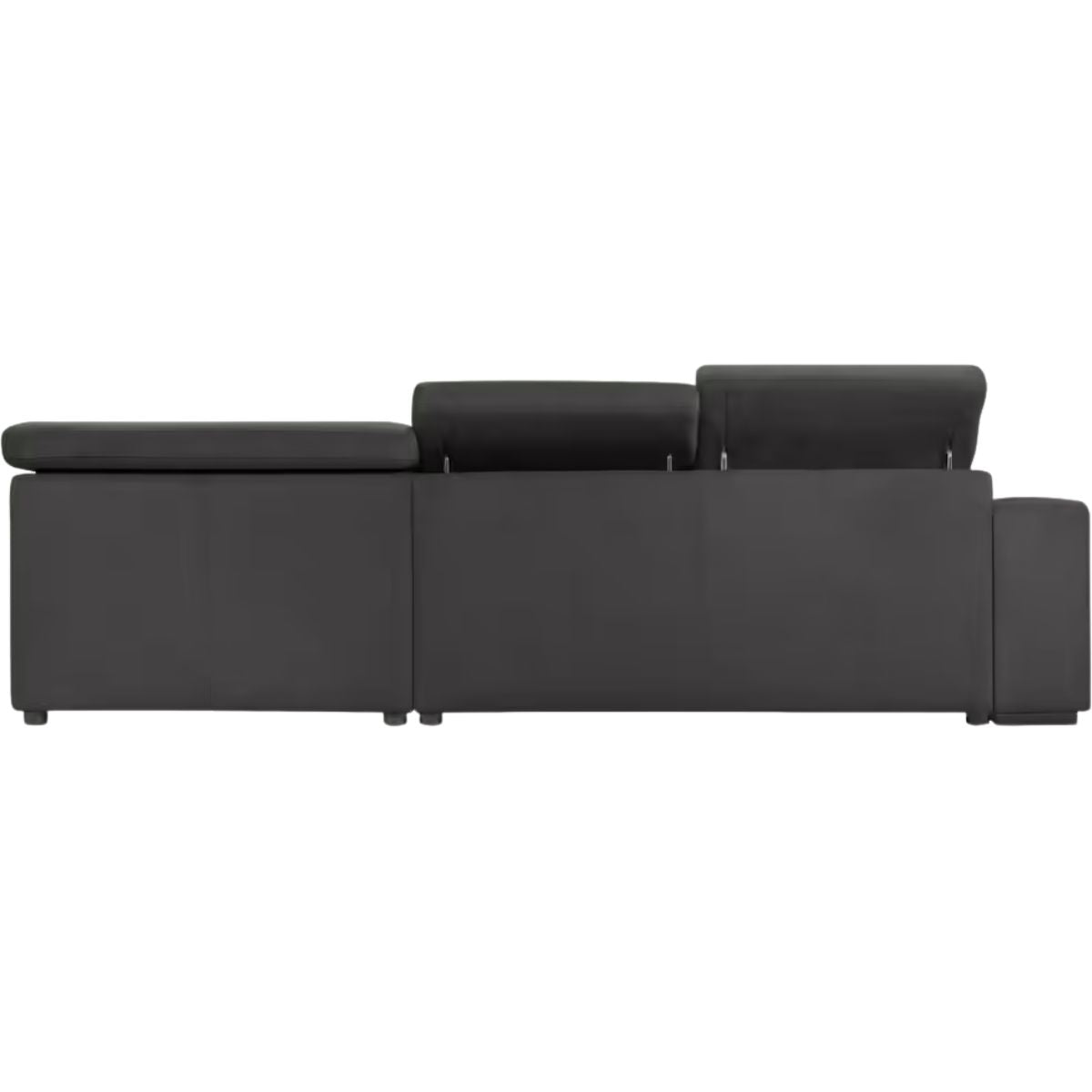 ALINEA Canapé Origano d'angle droit convertible avec coffre en tissu doux - gris ardoise