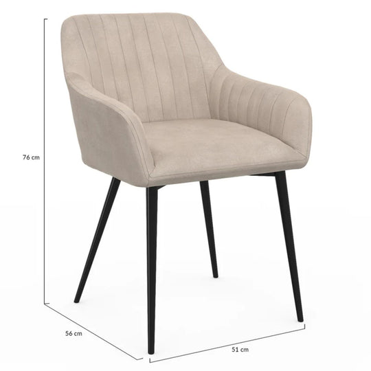 Lot de 2 chaises Ariana beige