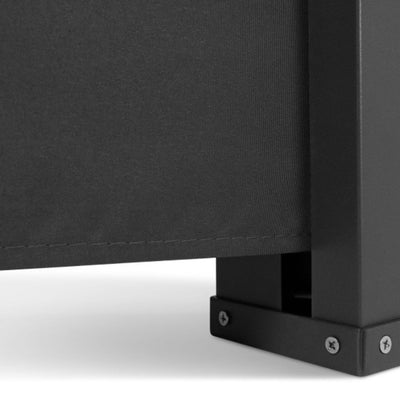 Paravent rétractable premium gris 1.8x4m