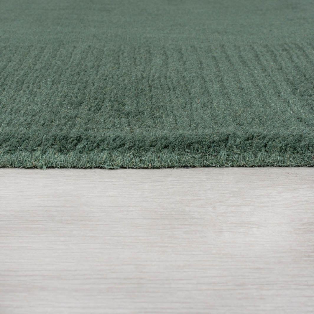 Tapis en laine Siena Vert foncé 160x230cm "Imparfait"
