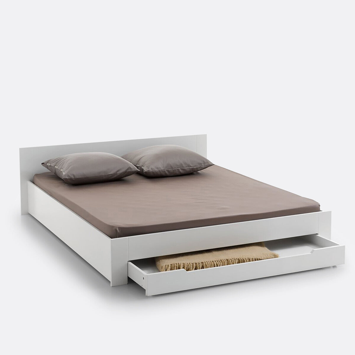 Lit 2 places 140x190cm, avec sommier et tiroir, Crawley La Redoute Interieurs