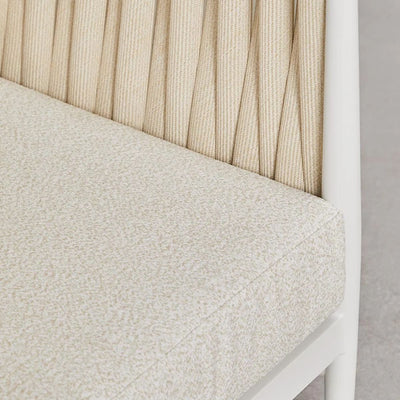 Lot de 2 fauteuils de jardin Sereilen en aluminium et tissu bouclé SKLUM