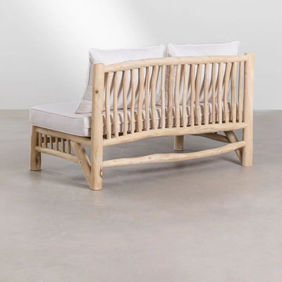 Canapé de jardin 2 places sans accoudoirs en bois de teck Narel SKLUM