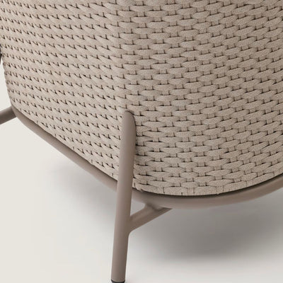 Fauteuil d’extérieur Sedalis en aluminium et corde taupe Kave Home