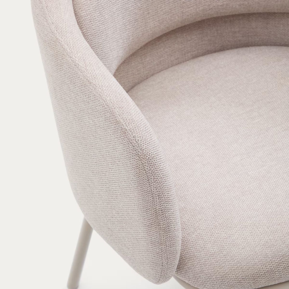 Lot de 2 chaises Idaira beige et pieds en acier beige Kave Home