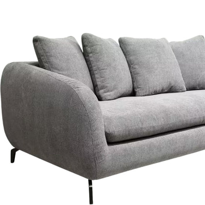 ALINEA Canapé 4 places COLINE convertible en tissu gris