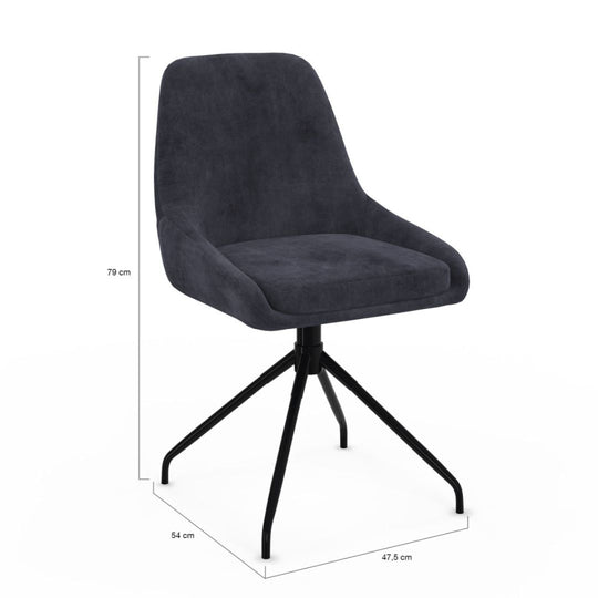 Lot de 2 chaises pivotantes Olivia