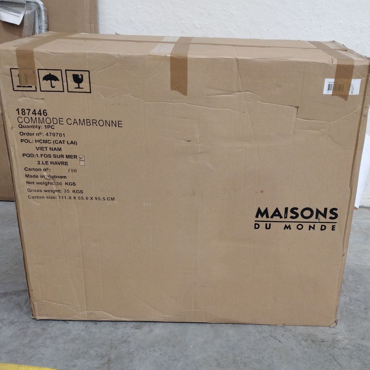 Commode 3 tiroirs noire Maisons du Monde