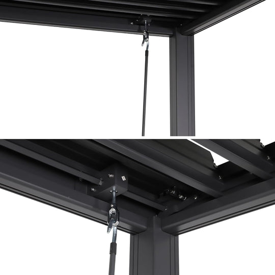 Pergola bioclimatique aluminium 3 x 3 m AirDay - Anthracite