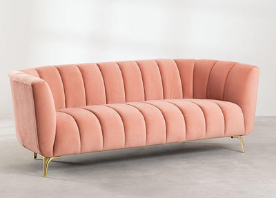 Canapé en velours 3 places Creys SKLUM Peonia SKLUM