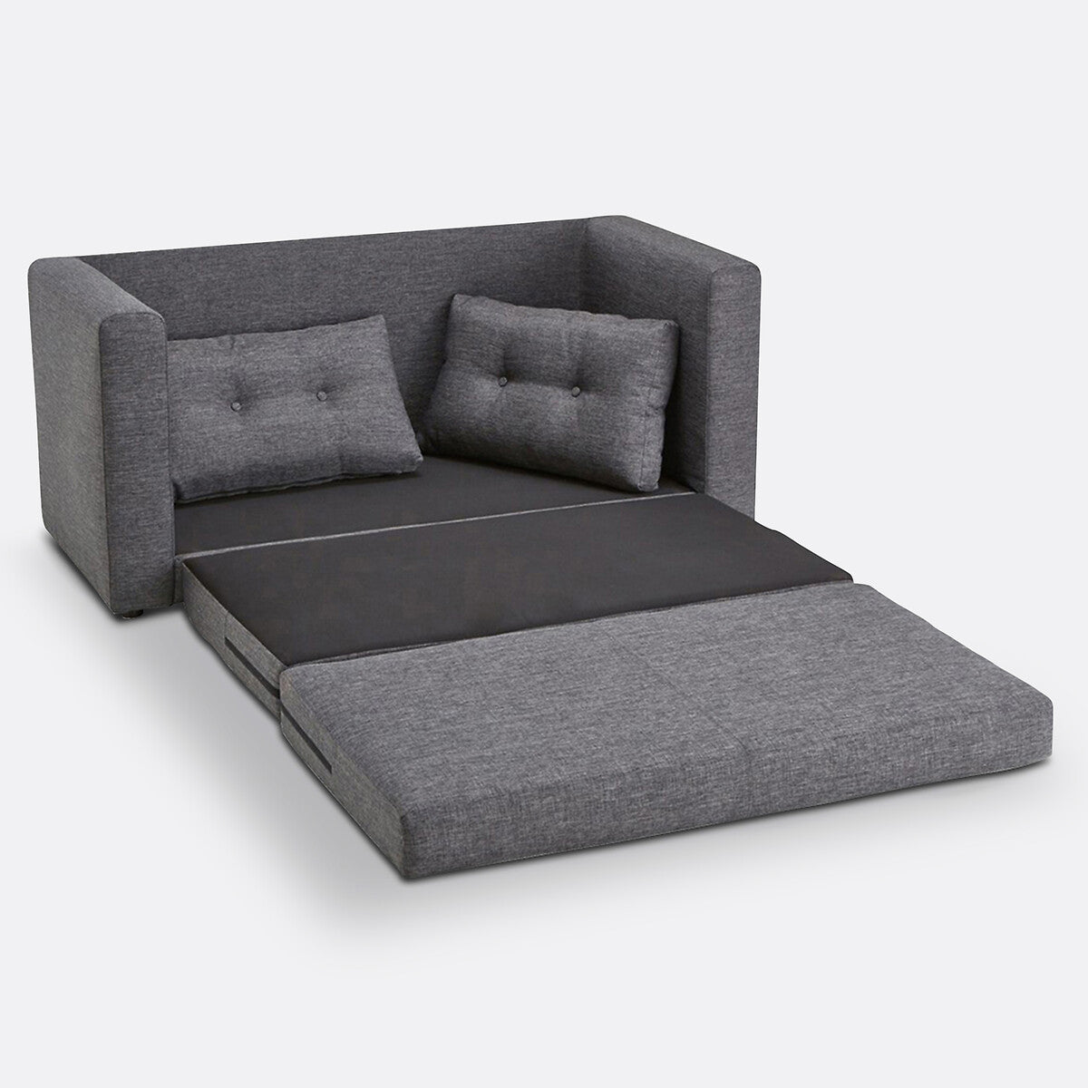 Canapé convertible, tissu texturé, 2 places, Udel SO'HOME