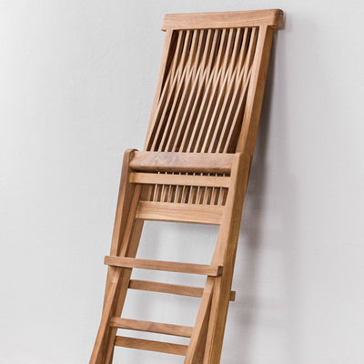 Pack de 2 chaises de jardin pliantes en bois de teck Pira SKLUM