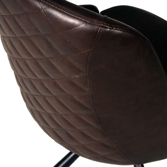Chaise WEBER INDUSTRIES HORIZON pivotante 360° métal Marron