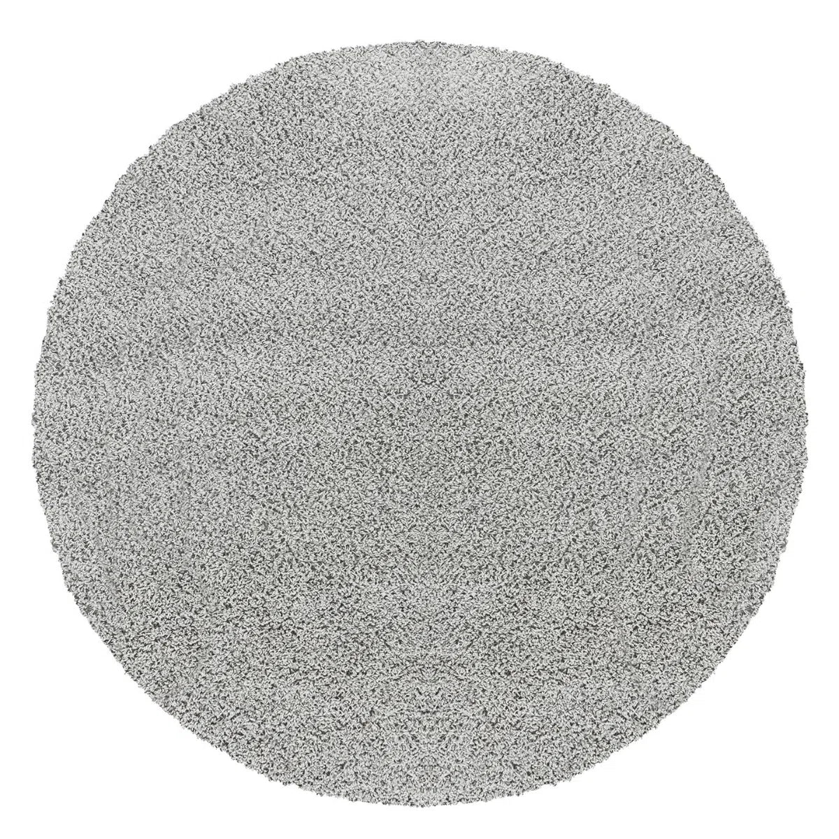 Tapis SURYA Lilly shaggy rond, poils longs unis, gris clair, vue 6