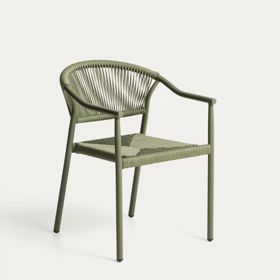 Lot de 2 chaises KAVE HOME Livadia Aluminium Vert