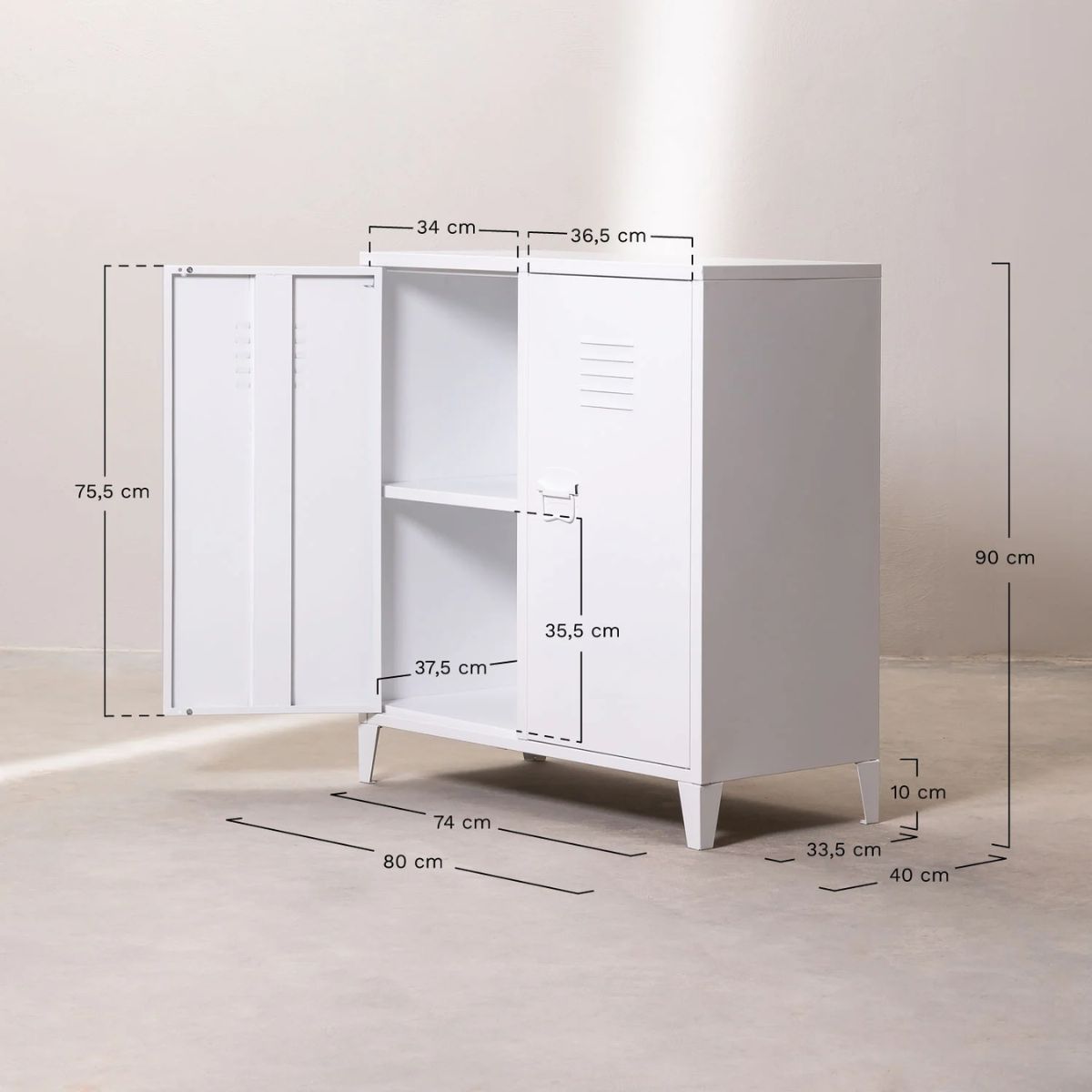 Buffet casier 2 portes en acier Pohpli SKLUM