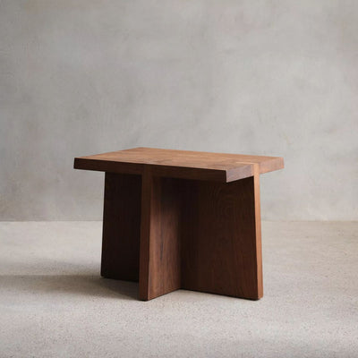 Zara Home- Table d’appoint Vincent Van Duysen – Bois de frêne thermo-traité & pierre naturelle