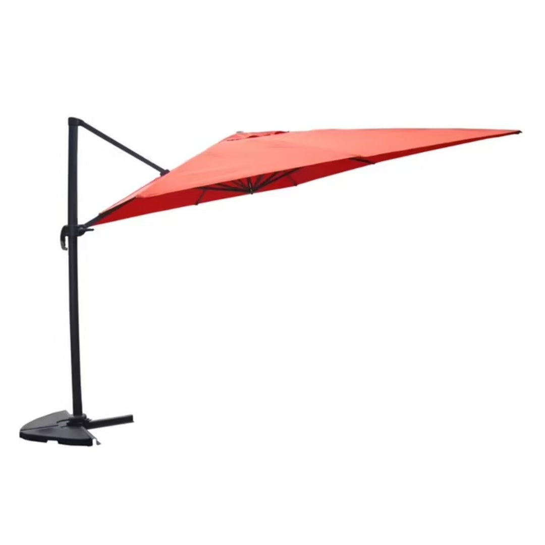 Parasol déporté et rotatif 3 x 3m terracotta PALATINO