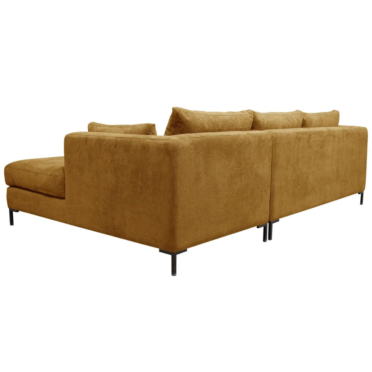 Canapé d'angle droit tissu moutarde Pornic CAMIF