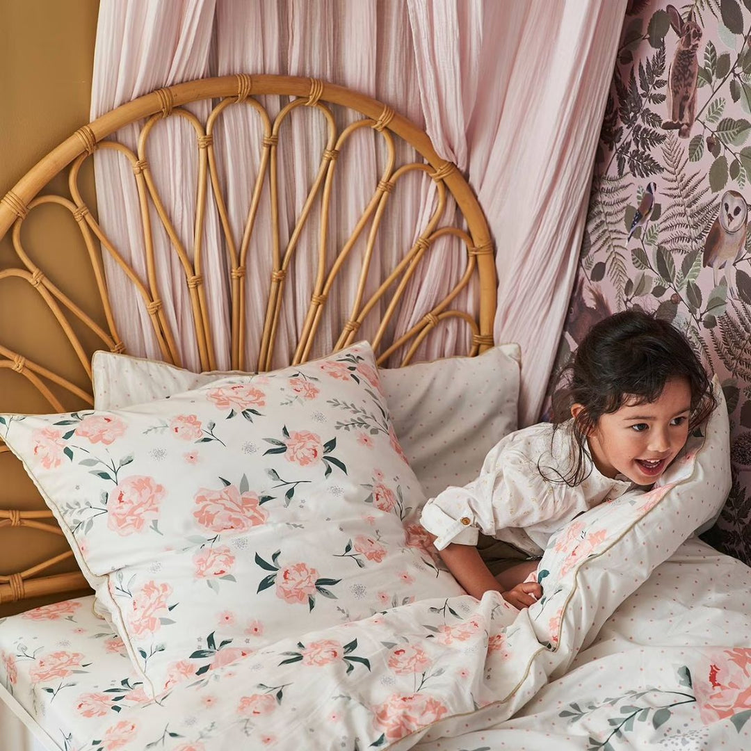 Tête de lit rotin naturel enfant Fleur - VERTBAUDET