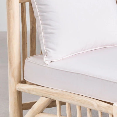 Canapé de jardin 2 places sans accoudoirs en bois de teck Narel SKLUM