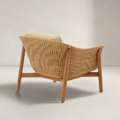 Fauteuil Galea KAVE HOME en bois de teck et rotin synthétique FSC 100 %