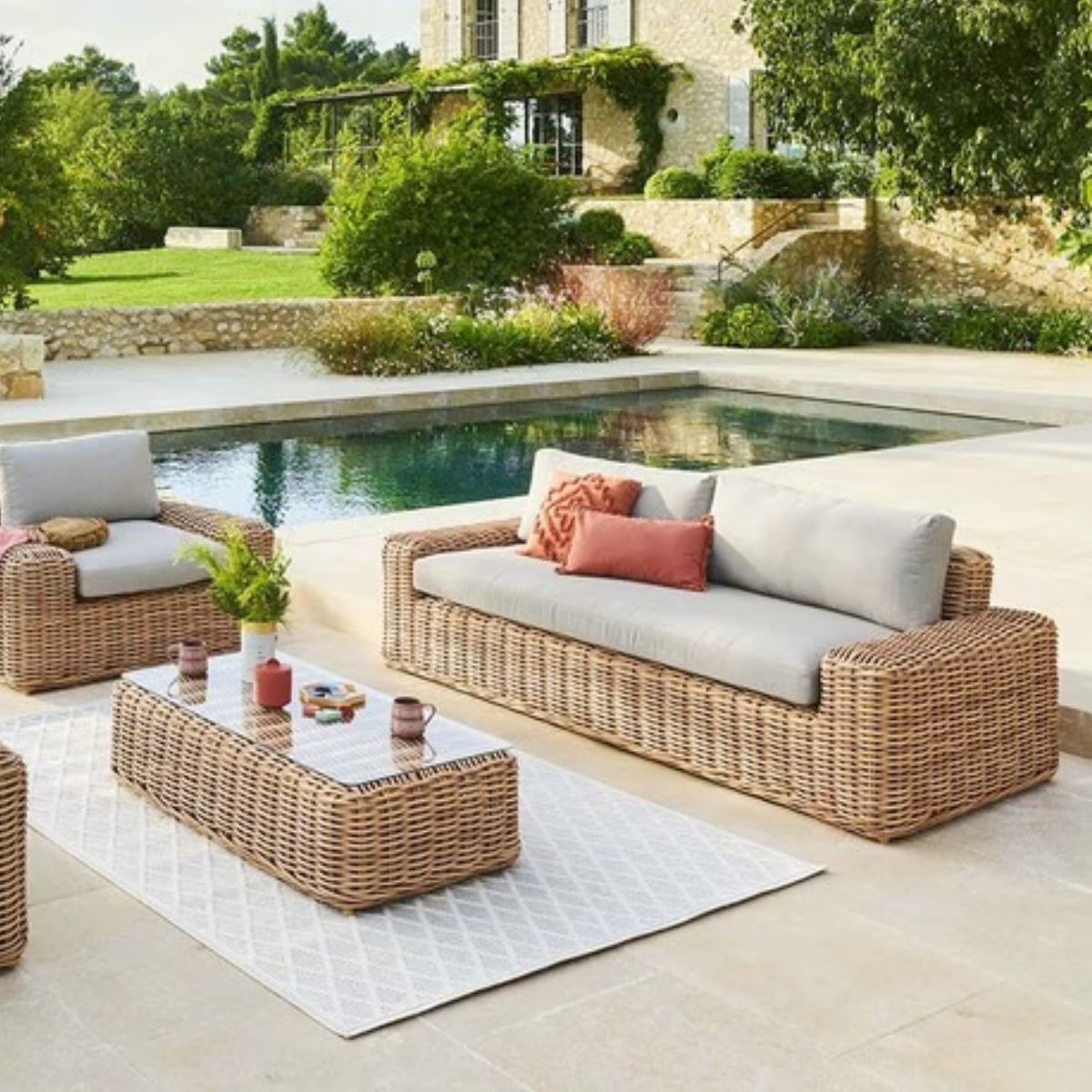 Canapé de jardin SAVINIA Tahini Hesperide