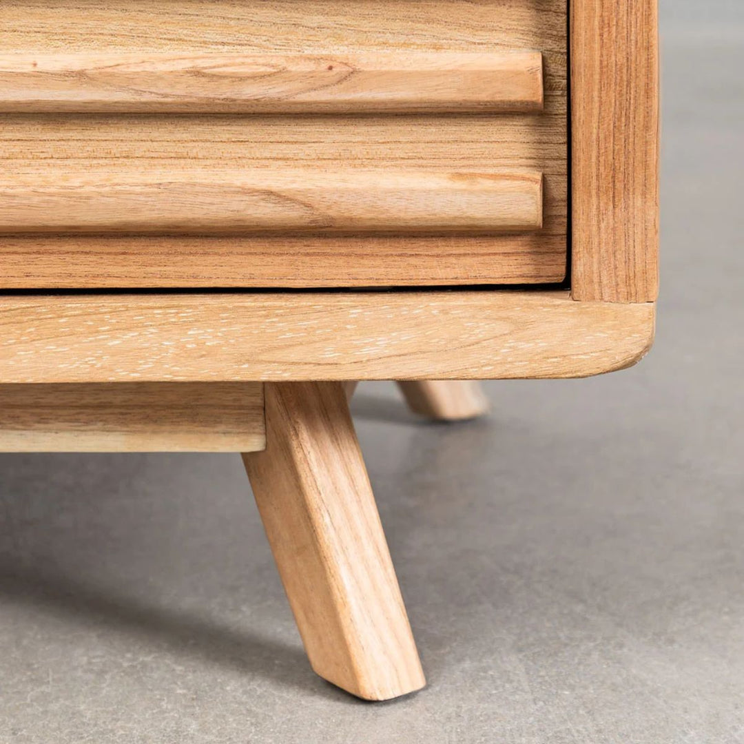 Meuble TV SKLUM Deleyna en bois clair 200cm