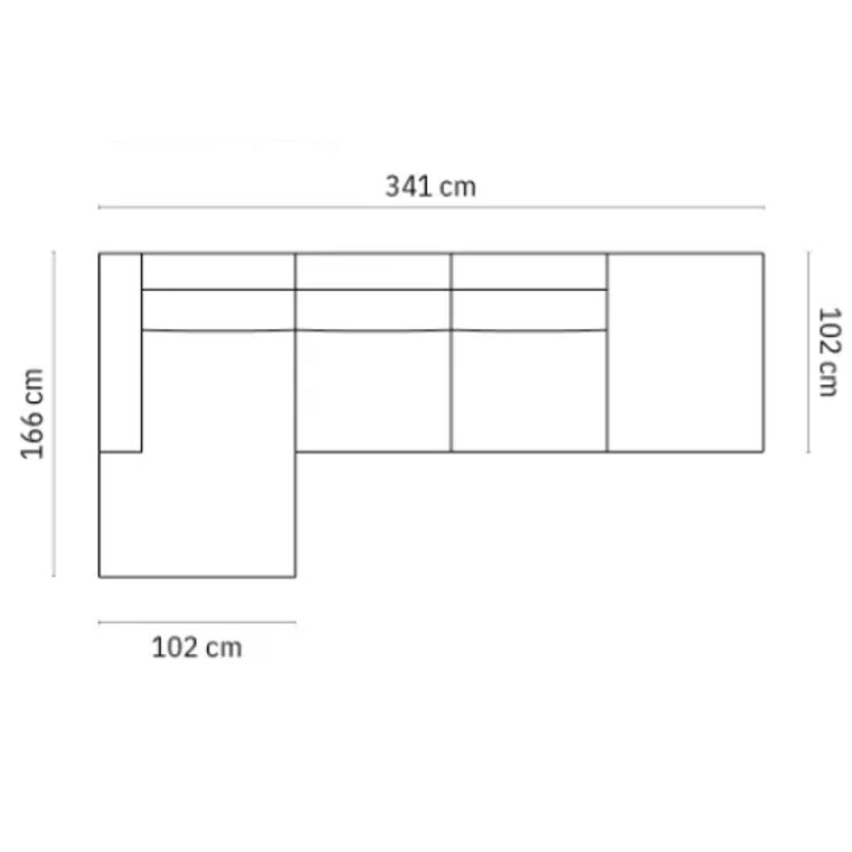 Canapé D'angle Gauche Arendal 5 Places En Velours Écru- Cosmopolitan Design