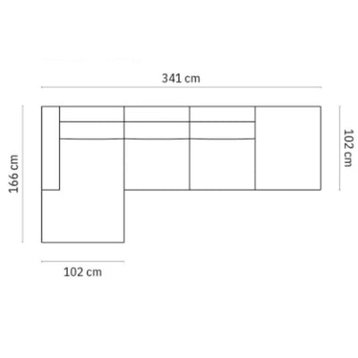 Canapé D'angle Gauche Arendal 5 Places En Velours Écru- Cosmopolitan Design