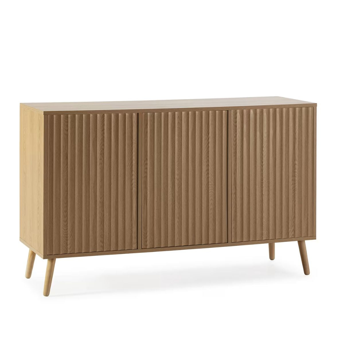 Buffet 3 portes, coloris chêne, largeur 120 cm Lluvia