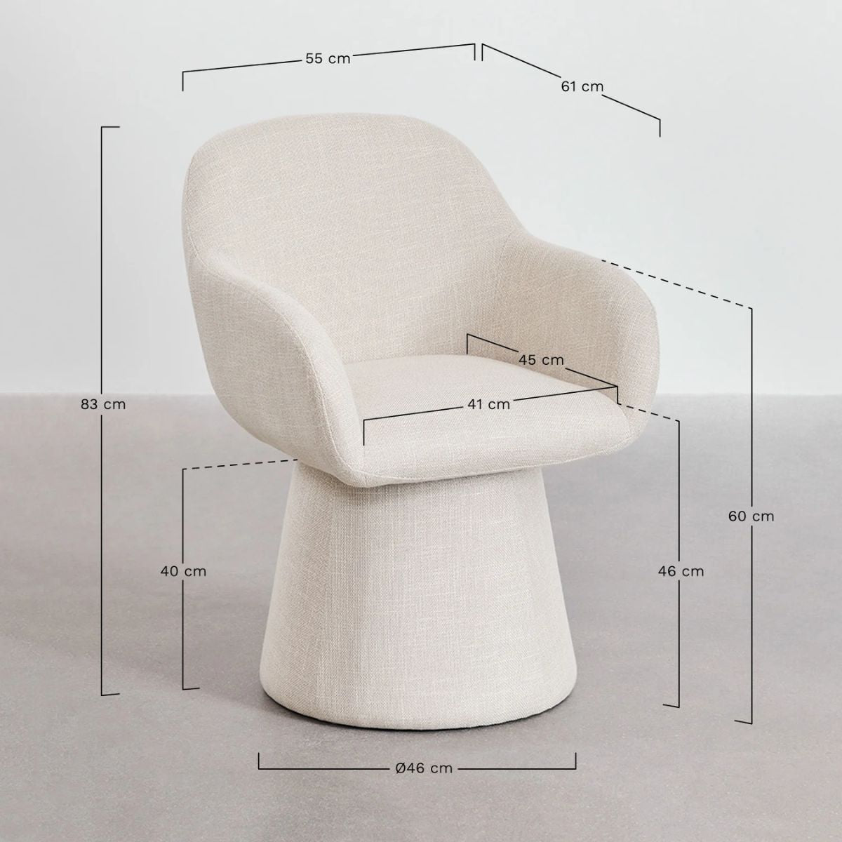 Chaise SKLUM de salle à manger avec accoudoirs Erica