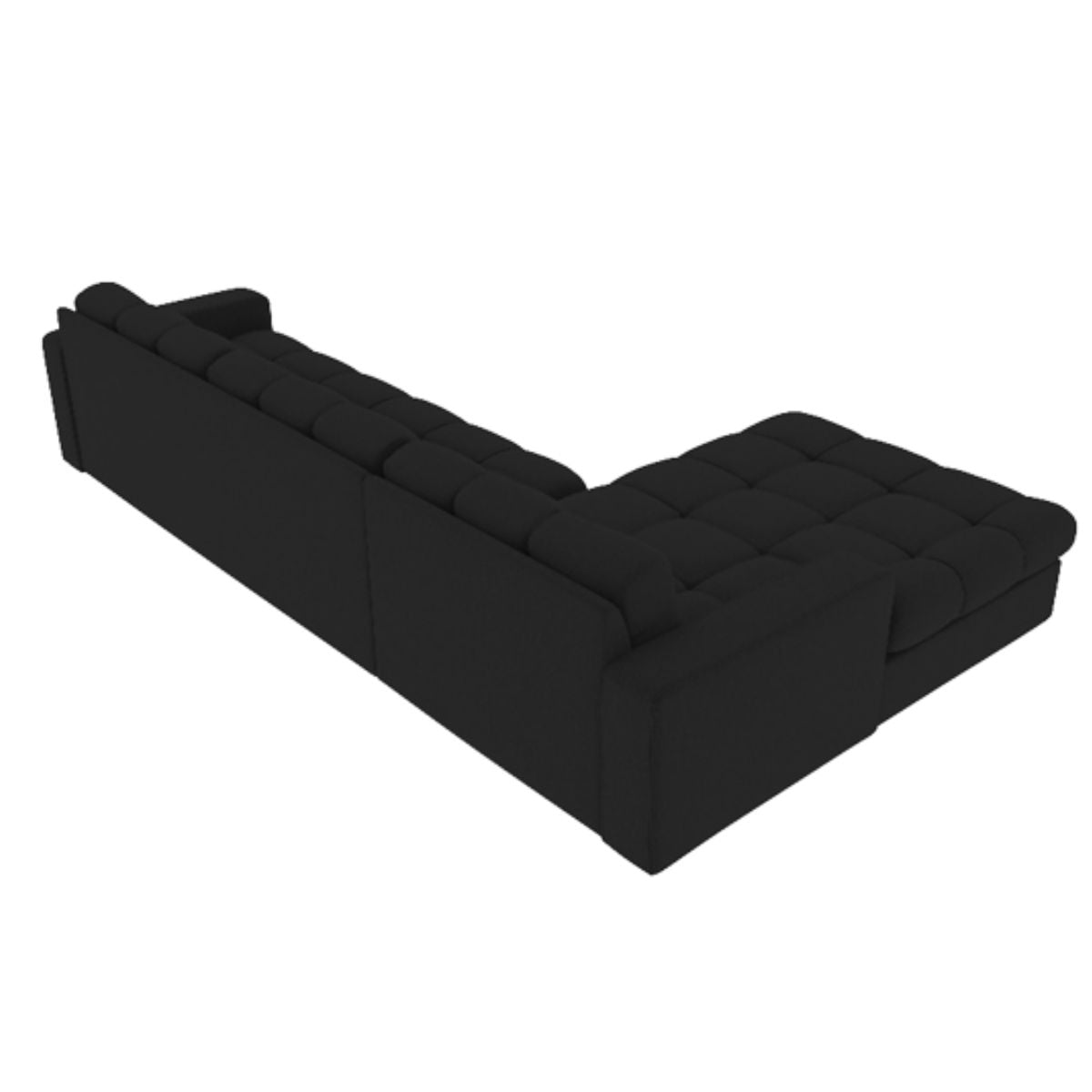 Canapé angle gauche Justin Micadoni 4 places noir