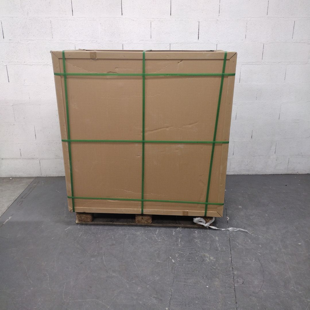 Baignoire d'angle Vente Unique - 198 L - 120 x 120 x 63 cm - Blanche - Acrylique - COBITIS