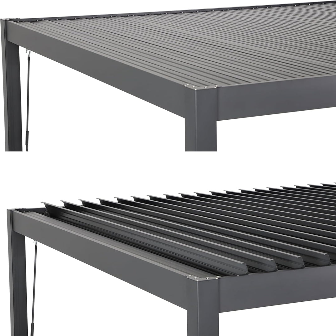 Pergola bioclimatique aluminium 3 x 3 m AirDay - Anthracite