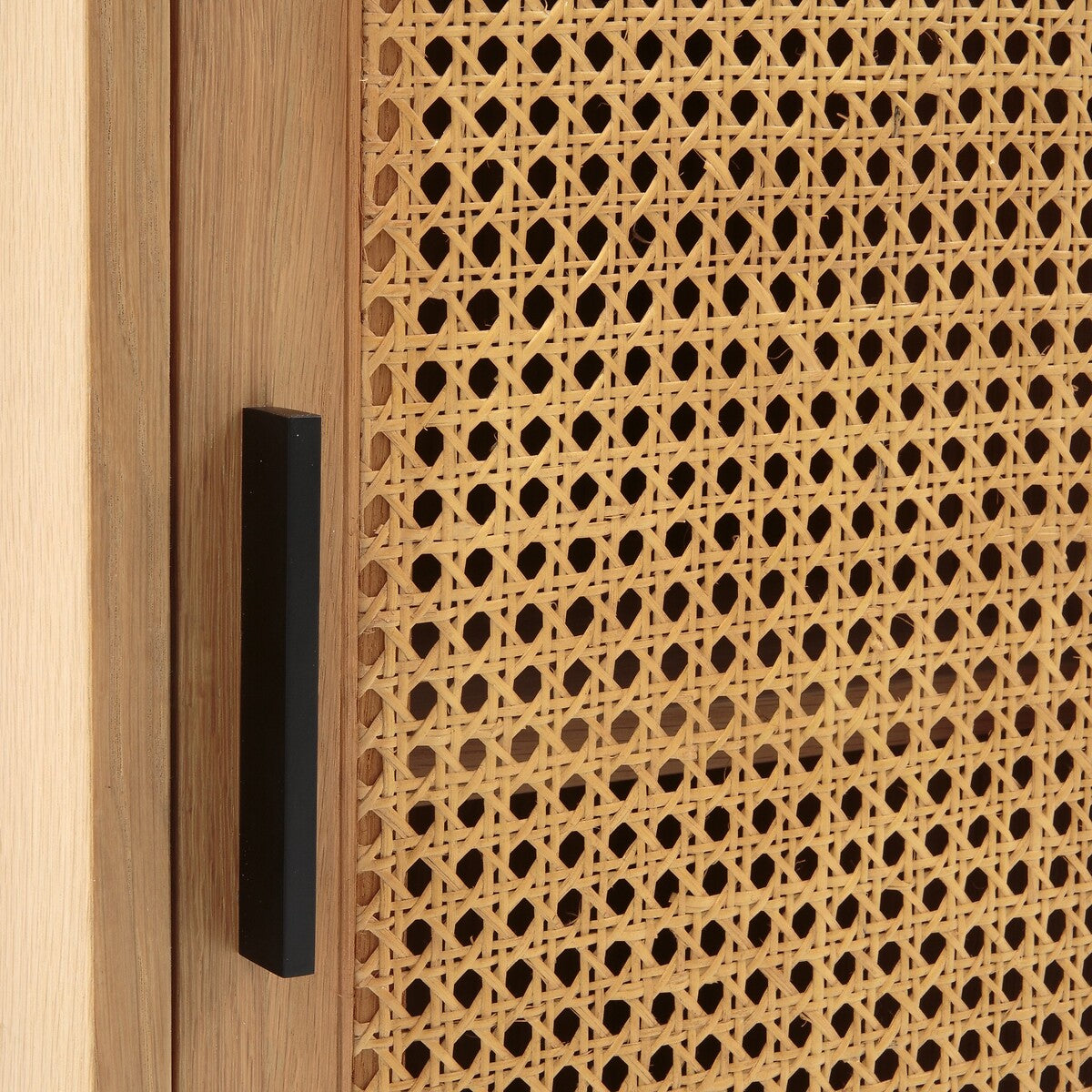 Bahut chêne 2 portes cannées, WASKA La Redoute Interieurs