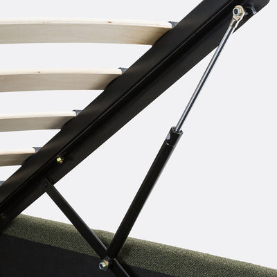 Lit coffre bouclette avec sommier relevable 140x190cm, Conto La Redoute Interieurs