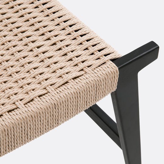 Tabouret La Redoute Interieurs chêne noir tressage Hokito