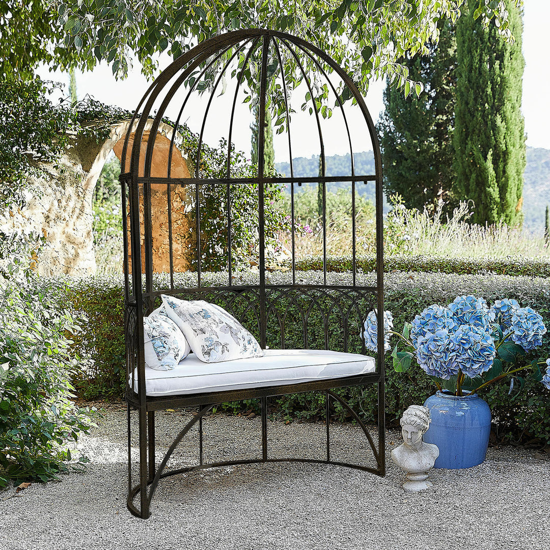 Banc LOBERON Rivandelle noir vieilli — photo produit