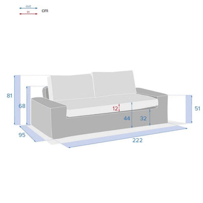 Canapé de jardin SAVINIA Tahini Hesperide