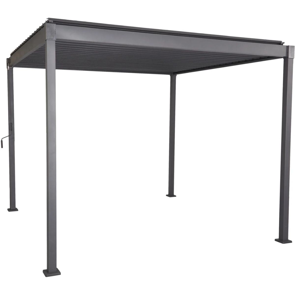 Pergola Bioclimatique Autoportante 3x3m à Lame Orientable Gris Anthracite Toscana