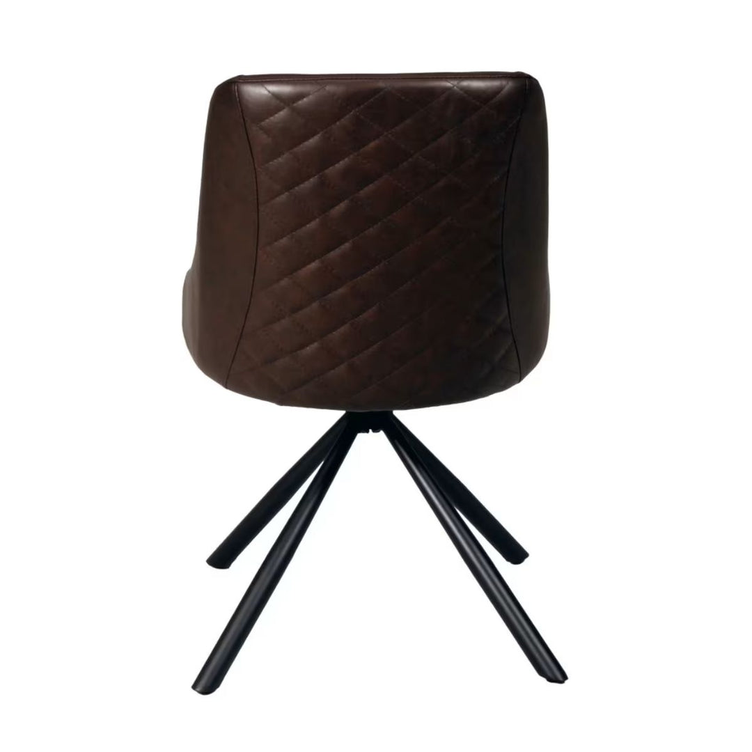 Chaise WEBER INDUSTRIES HORIZON pivotante 360° métal Marron