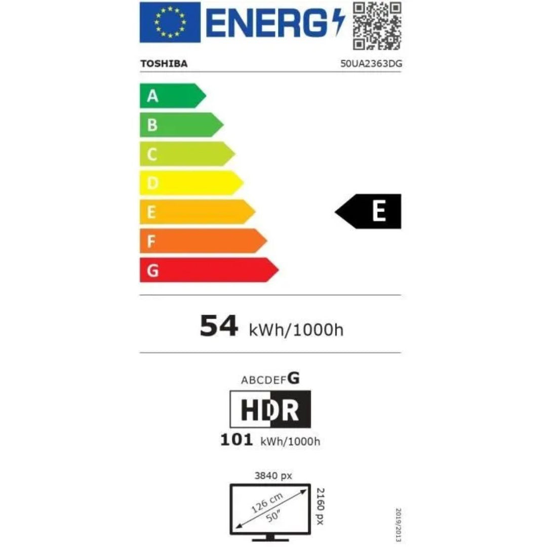 Téléviseur LED TOSHIBA 50UA2363DG – 50’’ (126 cm) – 4K UHD