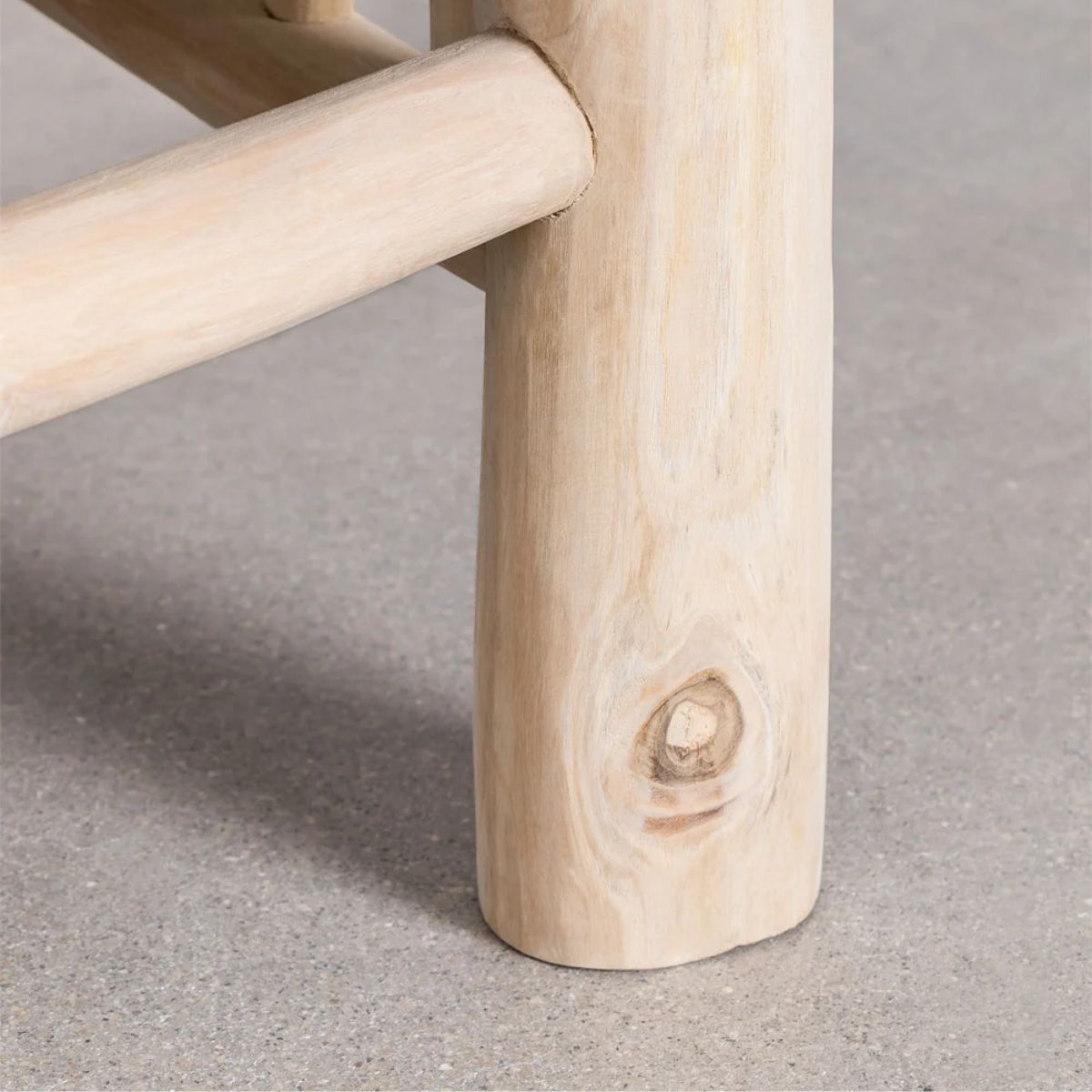 Canapé de jardin 2 places sans accoudoirs en bois de teck Narel SKLUM