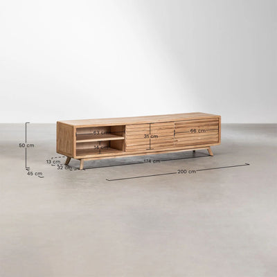 Meuble TV en bois Deleyna 200cm SKLUM- Léger défaut