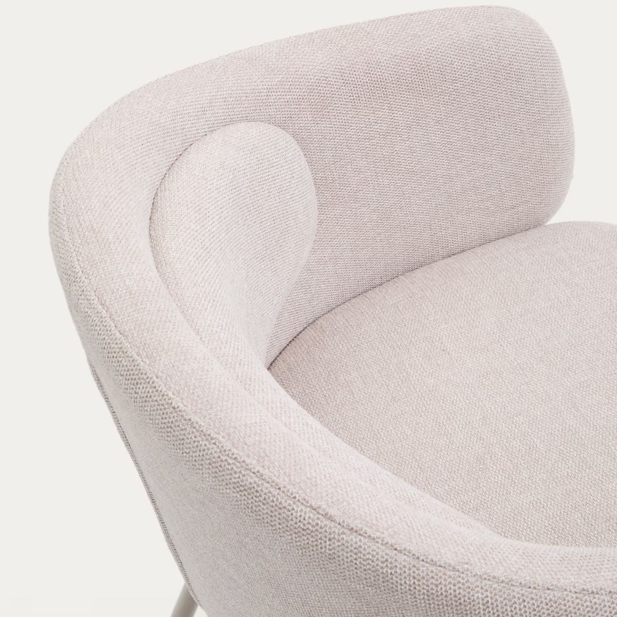 Lot de 2 chaises Idaira beige et pieds en acier beige Kave Home