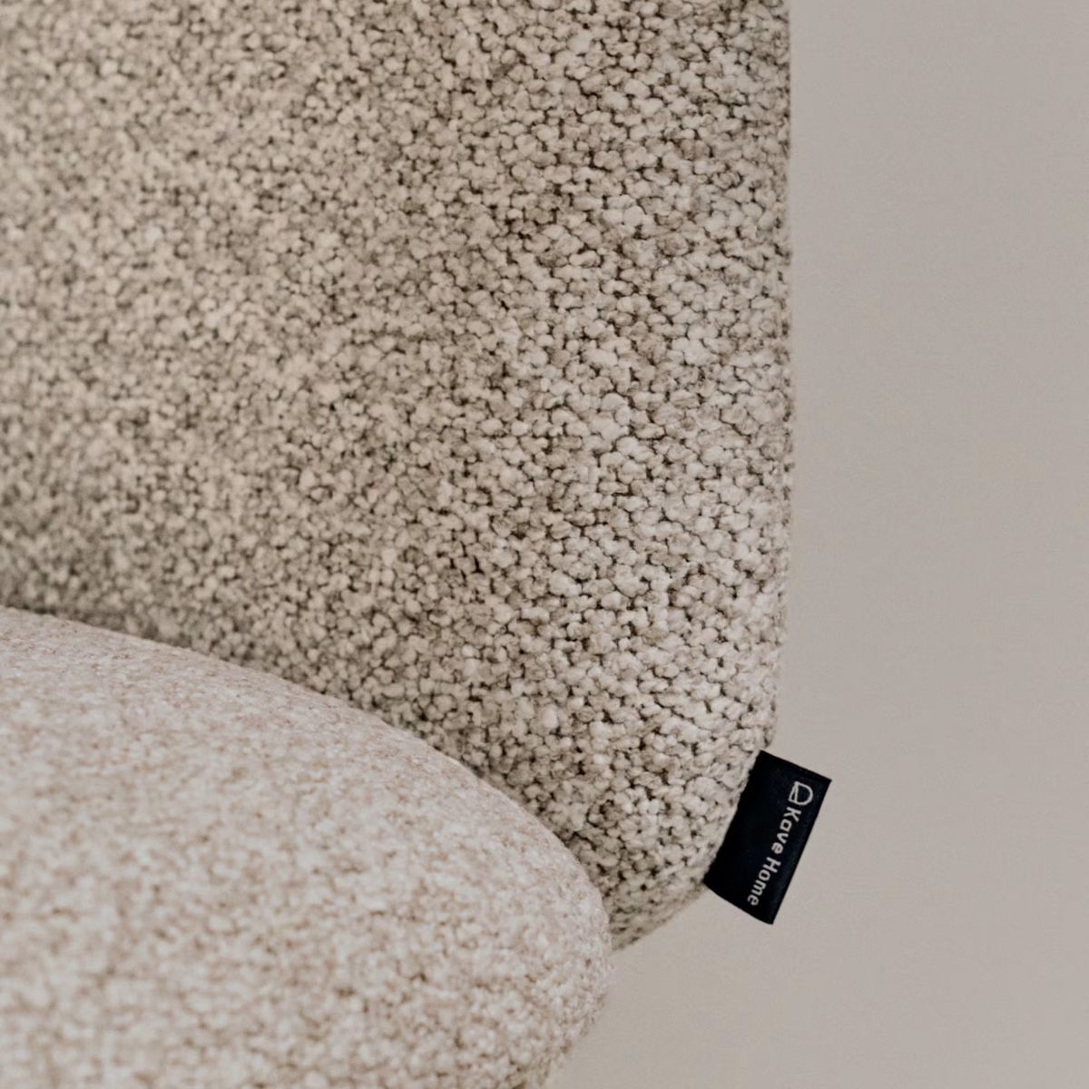 Lot de 4 chaises Idaira en tissu chenille épais et pieds en acier beige Kave Home