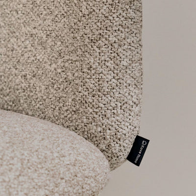 Lot de 4 chaises Idaira en tissu chenille épais et pieds en acier beige Kave Home