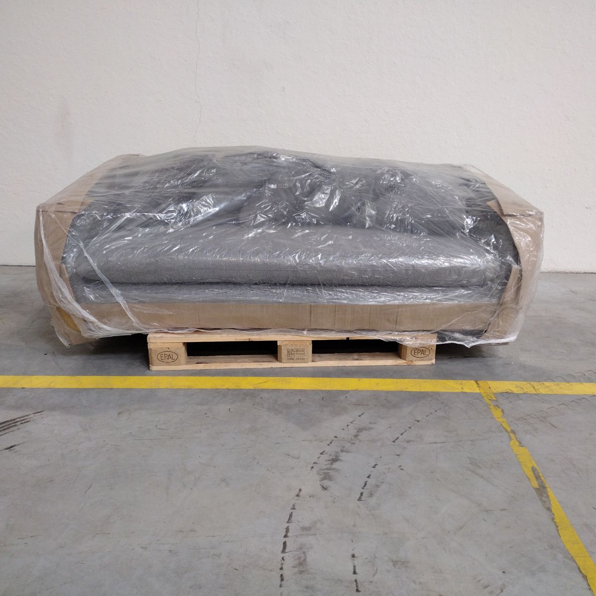 ALINEA Canapé 4 places COLINE convertible en tissu gris